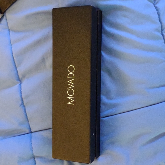 Men's Movado Watch with leather band and case - Picture 2 of 4